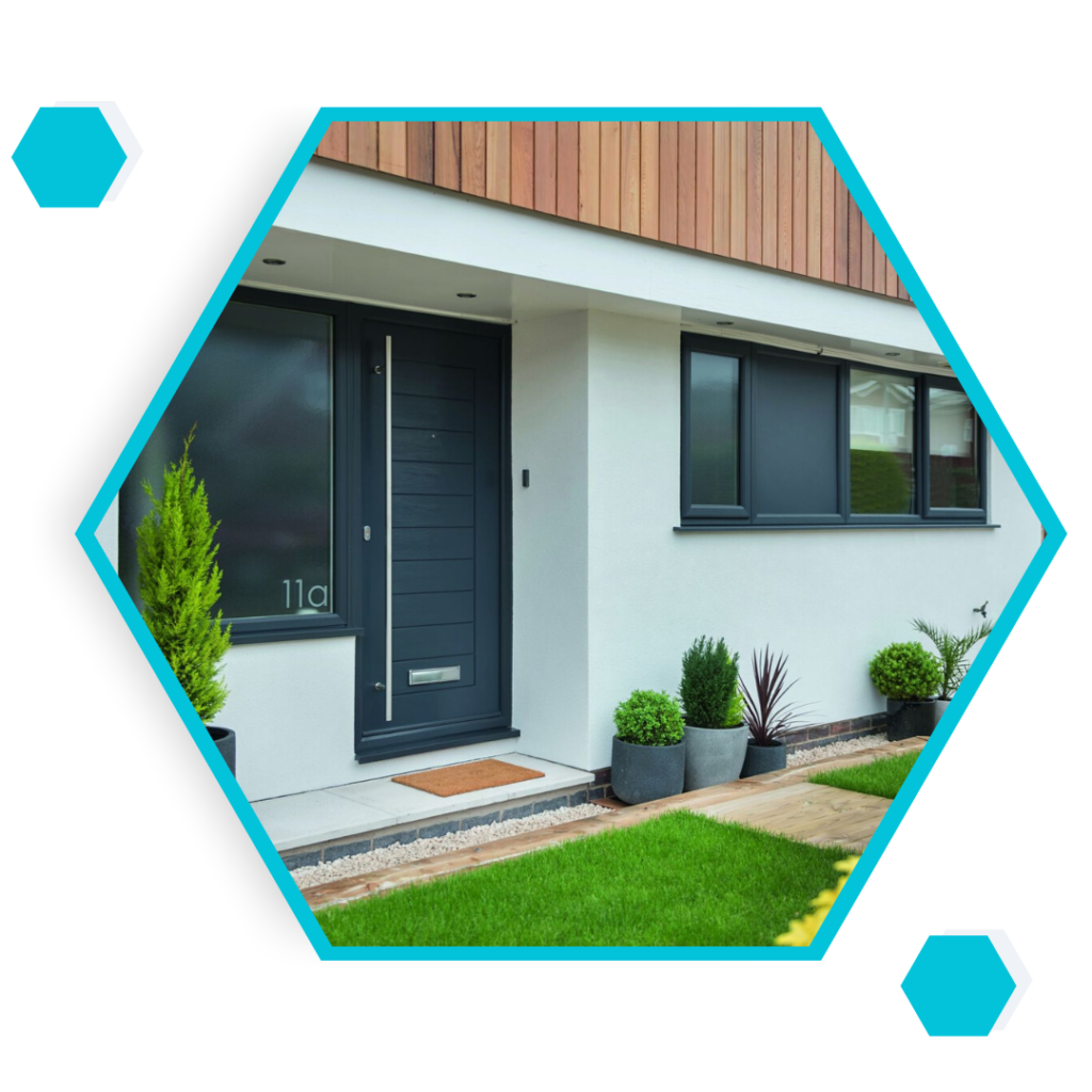 Smart Homes NI's secure blue Composite Doors Belfast.